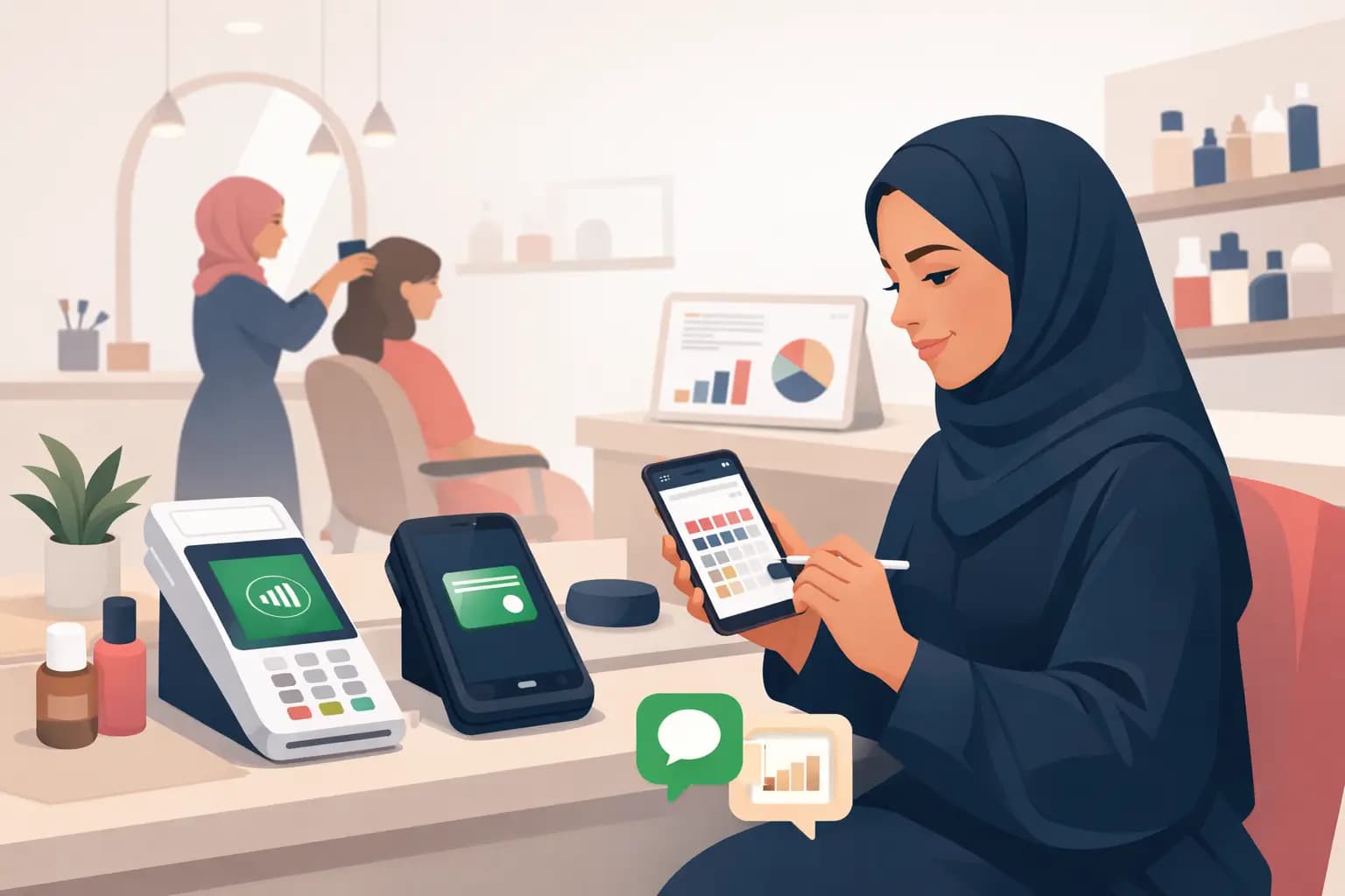 ربط مدى وأبل باي للصالون بدون تعقيد