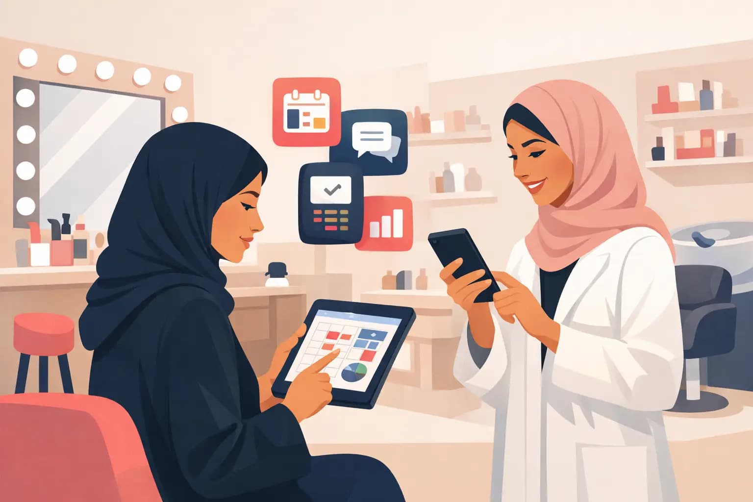 استخدام الذكاء الاصطناعي للصالونات بذكاء