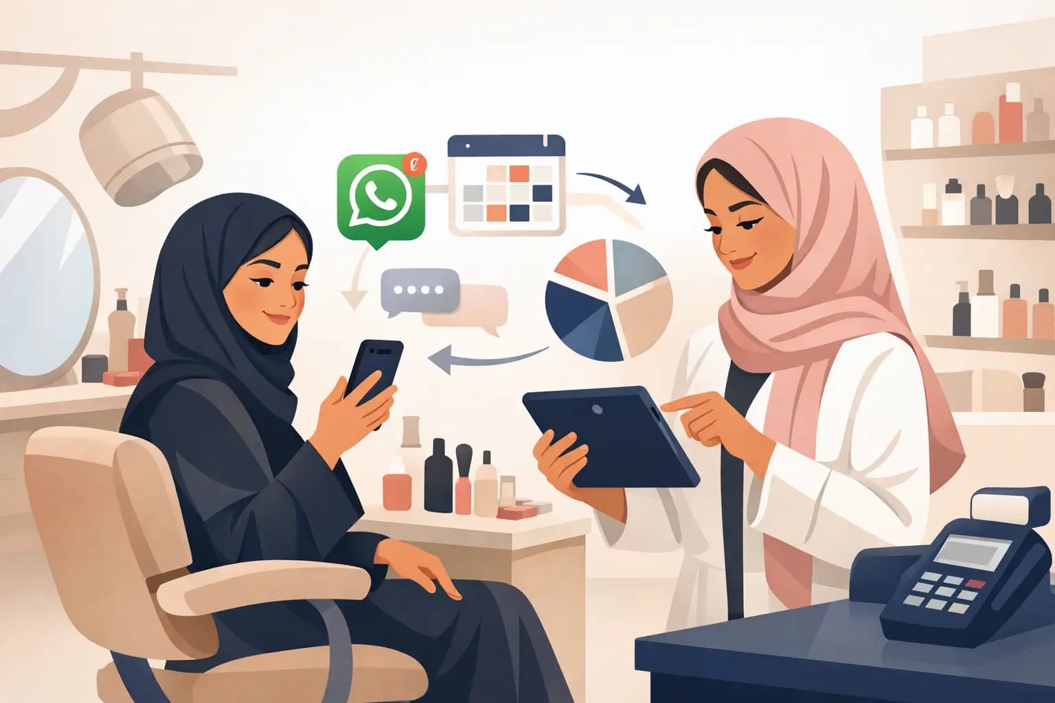 تسويق الصالونات عبر واتساب بطريقة تبيع أكثر