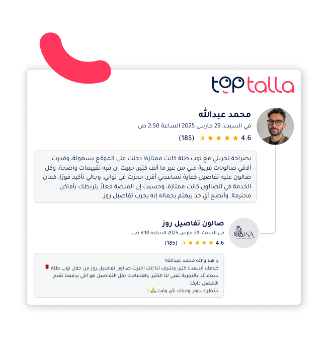 Customer feedback and star ratings analytics shown on Toptalla platform
