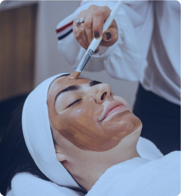 man wearing mud mask